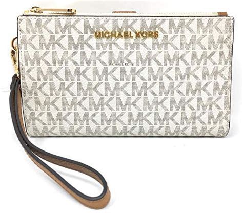 michael michael kors signature jet set double zip wristlet